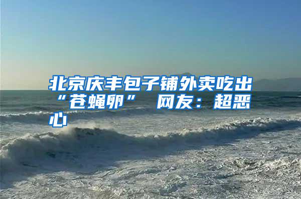 北京慶豐包子鋪外賣吃出“蒼蠅卵” 網友：超惡心