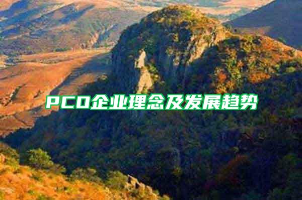 PCO企業(yè)理念及發(fā)展趨勢