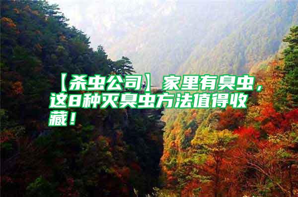 【殺蟲(chóng)公司】家里有臭蟲(chóng)，這8種滅臭蟲(chóng)方法值得收藏！