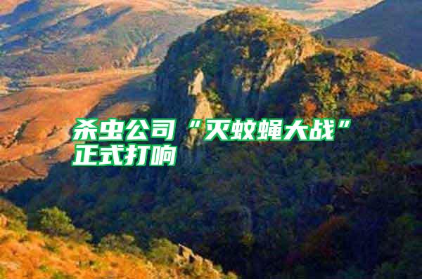 殺蟲公司“滅蚊蠅大戰(zhàn)”正式打響