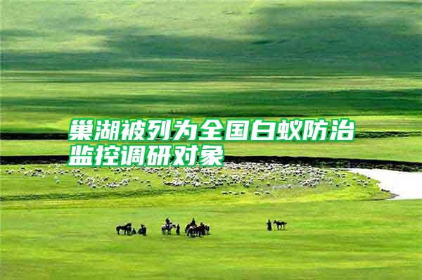 巢湖被列為全國白蟻防治監(jiān)控調(diào)研對(duì)象