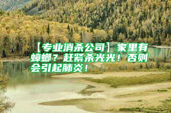 【專業(yè)消殺公司】家里有蟑螂？趕緊殺光光！否則會引起肺炎！