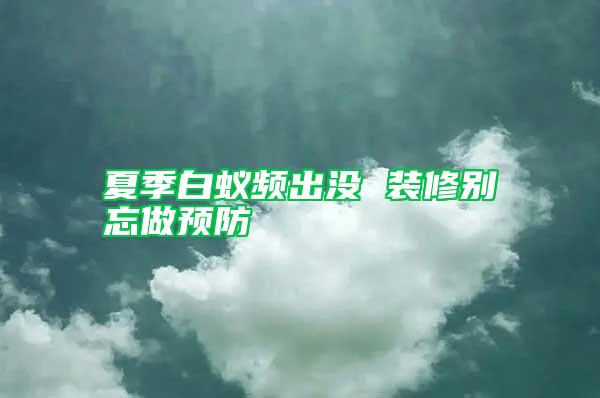 夏季白蟻頻出沒 裝修別忘做預防