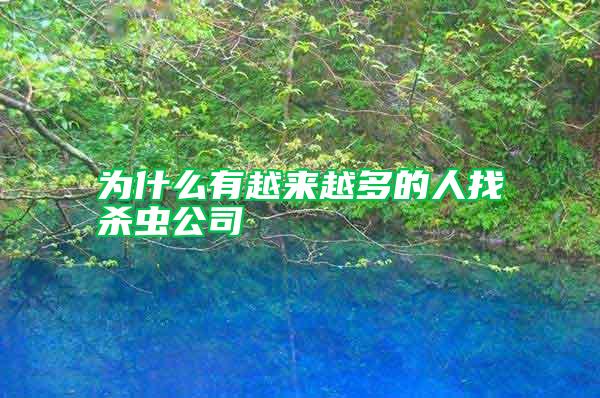 為什么有越來越多的人找殺蟲公司