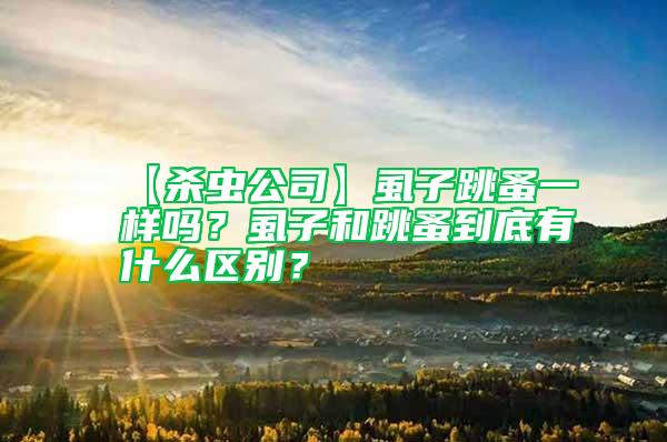 【殺蟲公司】虱子跳蚤一樣嗎？虱子和跳蚤到底有什么區別？