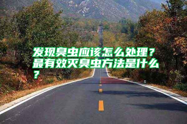 發現臭蟲應該怎么處理？最有效滅臭蟲方法是什么？