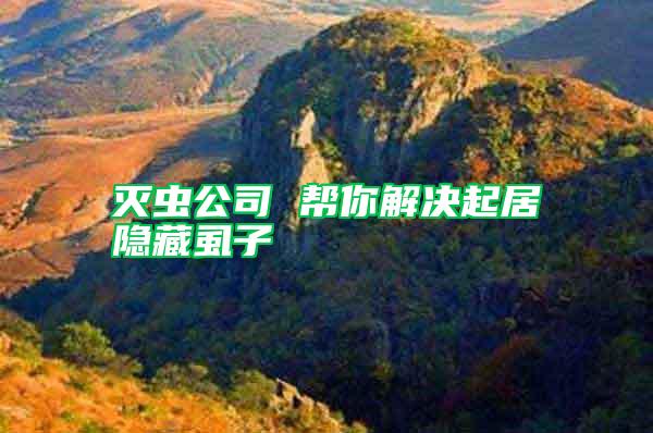 滅蟲(chóng)公司 幫你解決起居隱藏虱子