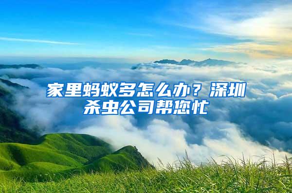 家里螞蟻多怎么辦？深圳殺蟲公司幫您忙