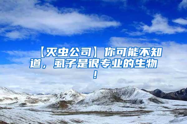 【滅蟲公司】你可能不知道，虱子是很專業的生物！