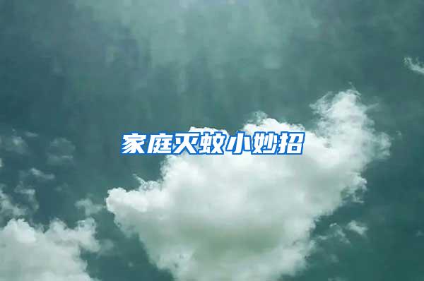 家庭滅蚊小妙招